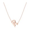 Silver Initial Letter Necklace R SPE-5558